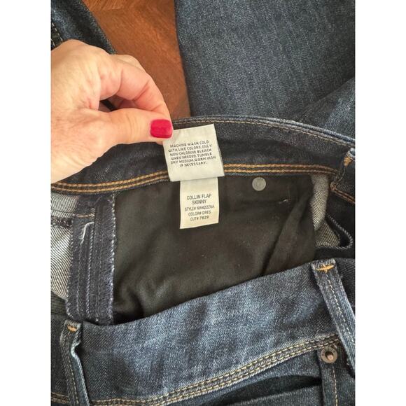 Hudson Collin Flap Skinny Jeans Women’s Size 30 Dark Wash Denim - Picture 4 of 16